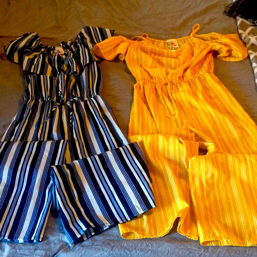 Summer short sleeved and Capri style rompers